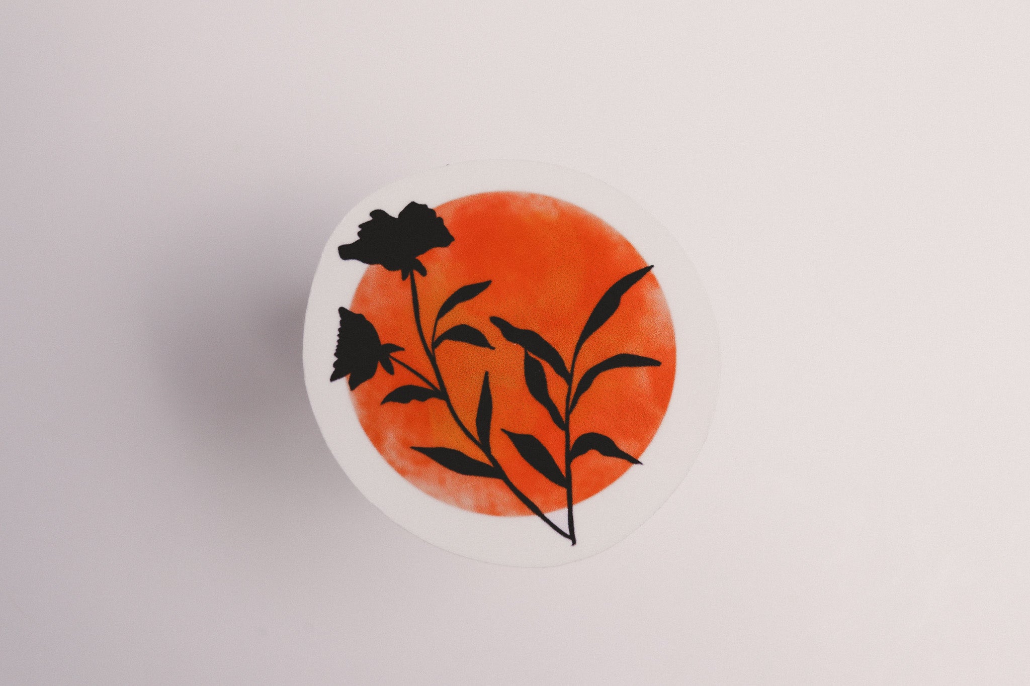 Red Sun Silhouette Sticker