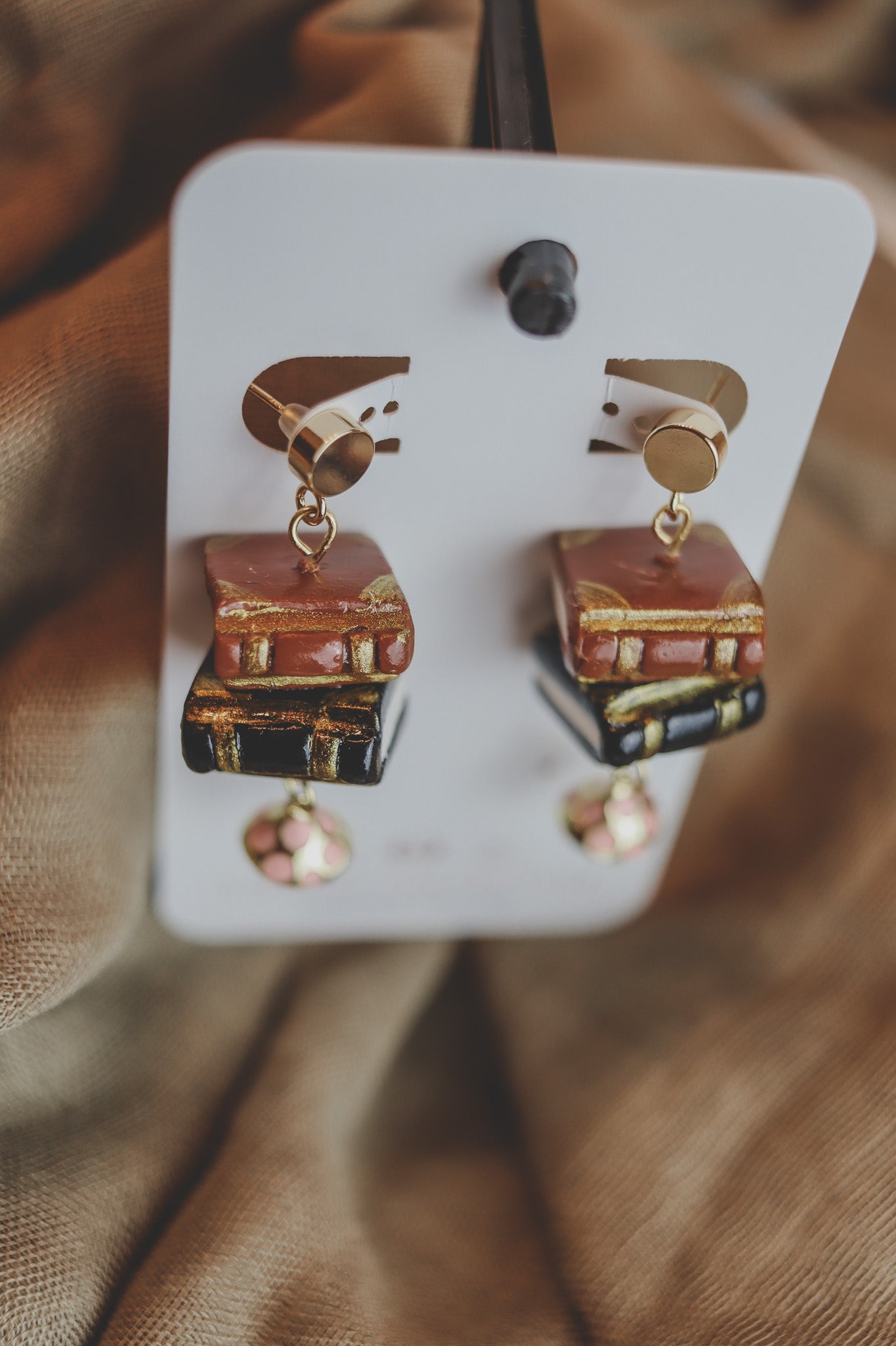 Dark Academia Cottage Core Book Nerd Earrings