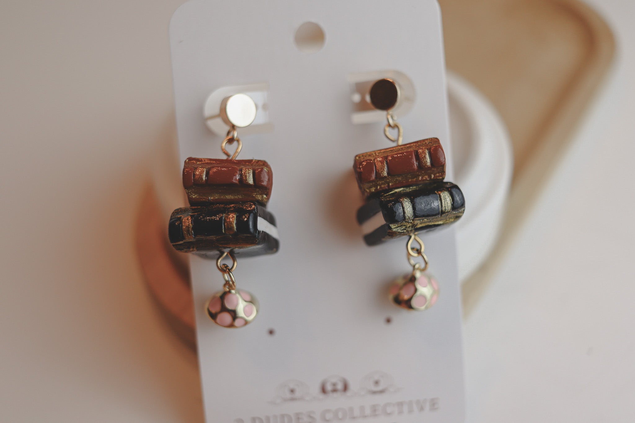 Dark Academia Cottage Core Book Nerd Earrings