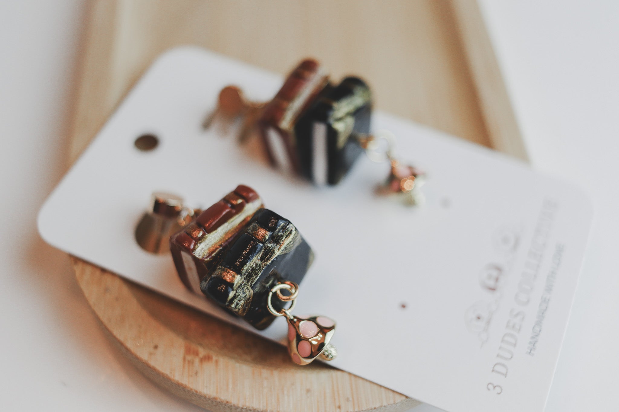 Dark Academia Cottage Core Book Nerd Earrings