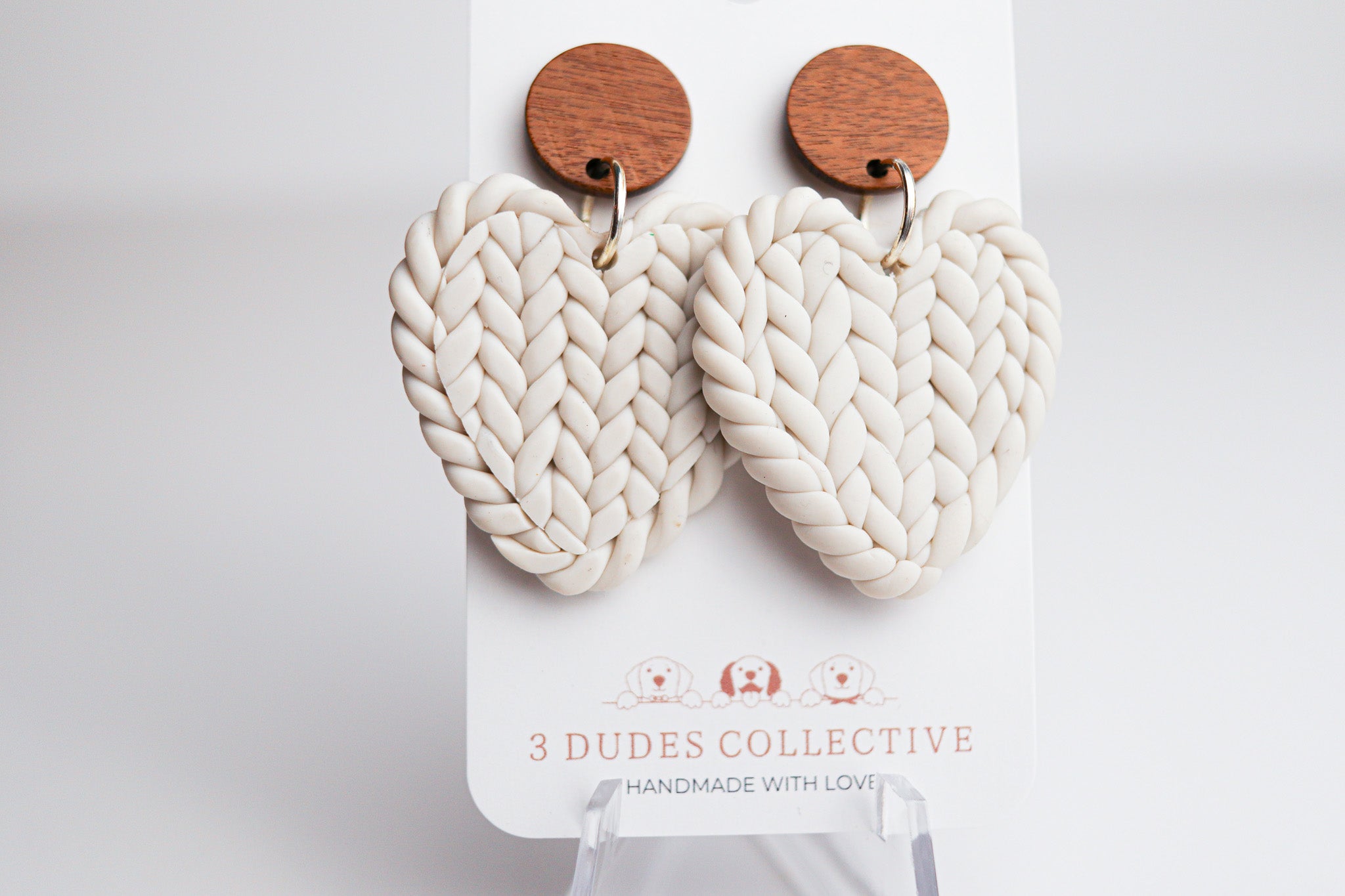Braided Heart Earrings
