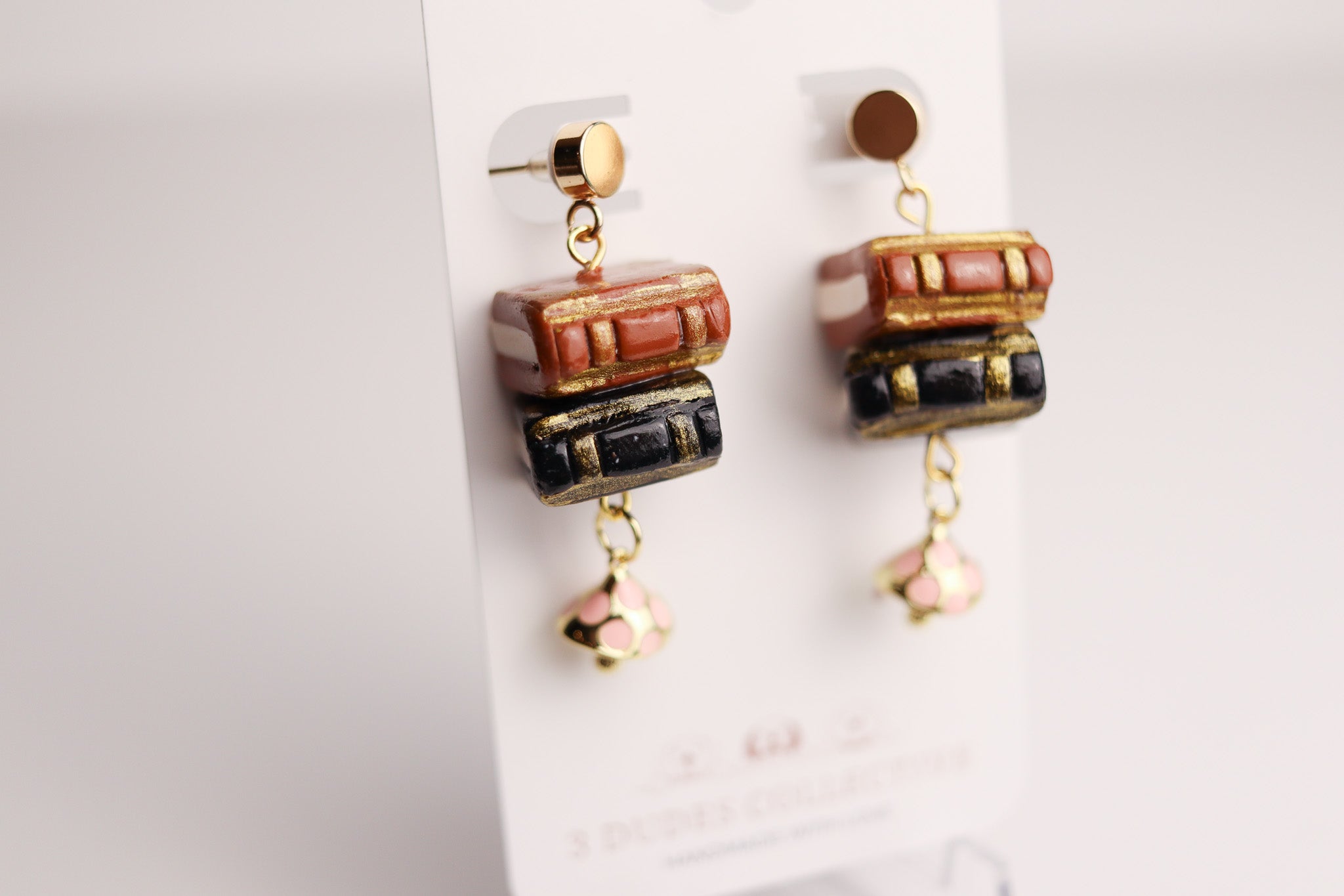 Dark Academia Cottage Core Book Nerd Earrings