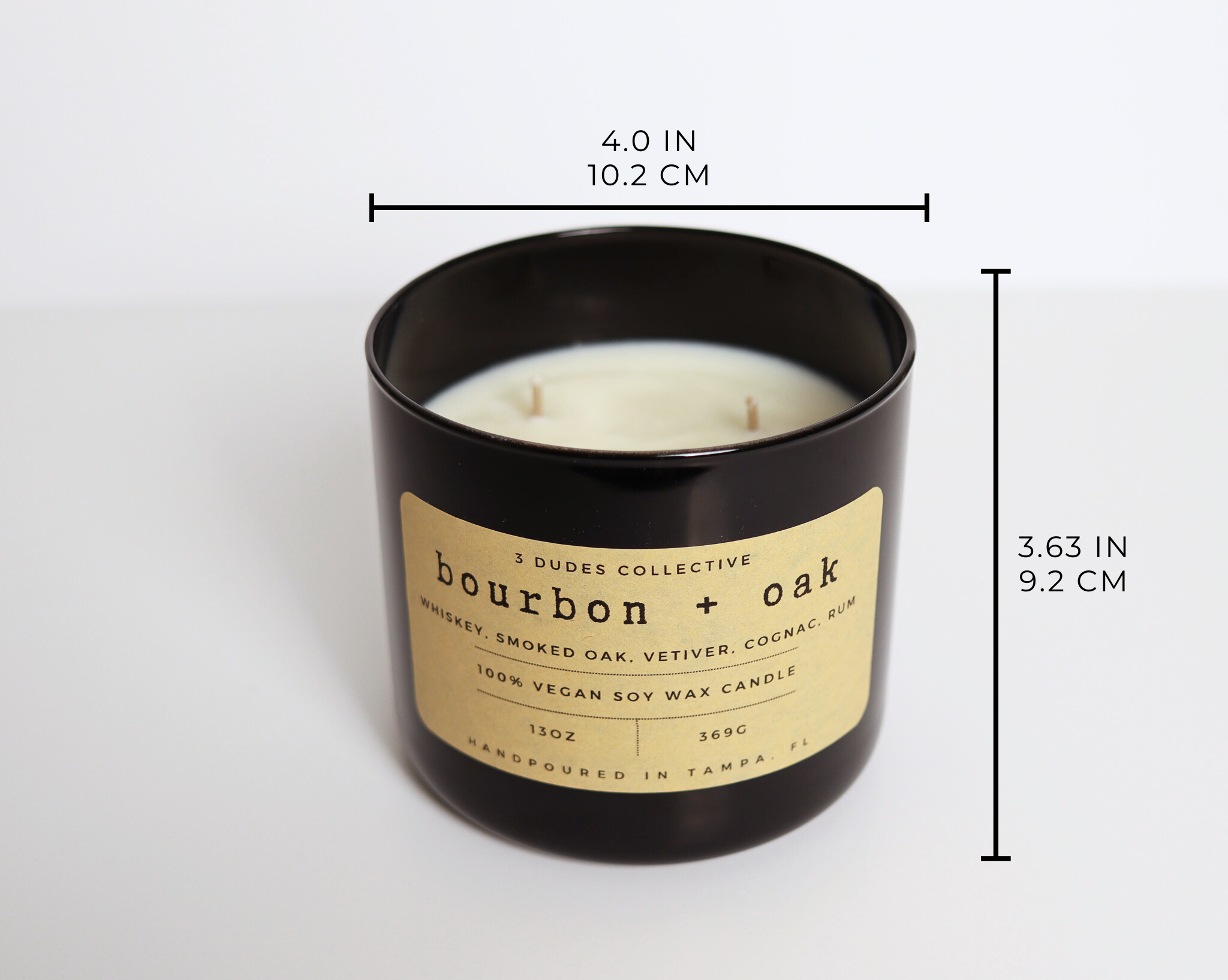 Classic Neutrals Collection: Bourbon + Oak 3 Wick Candle