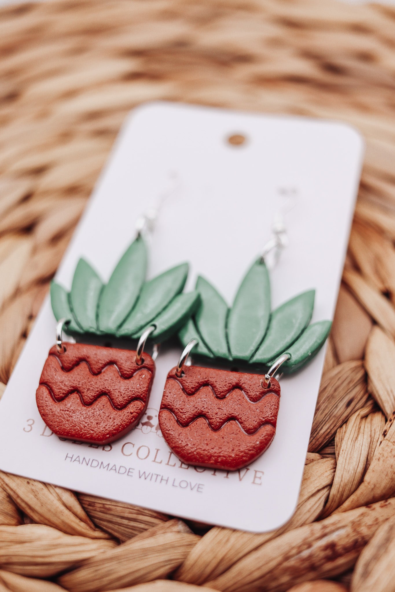 Agave Plant Earrings