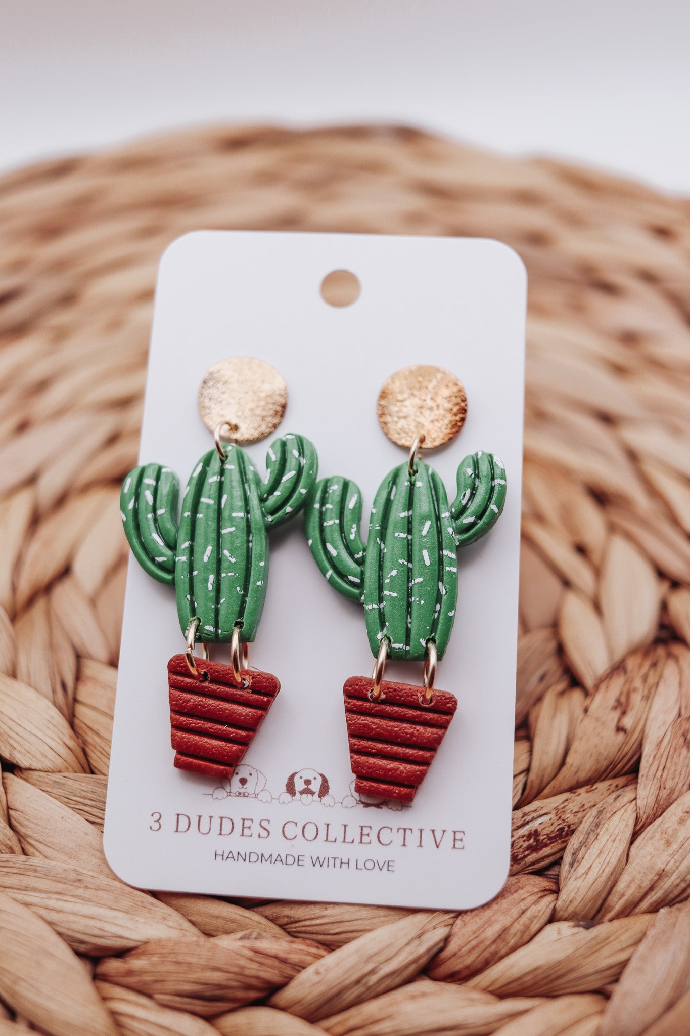 Dancing Prickly Cactus Earrings