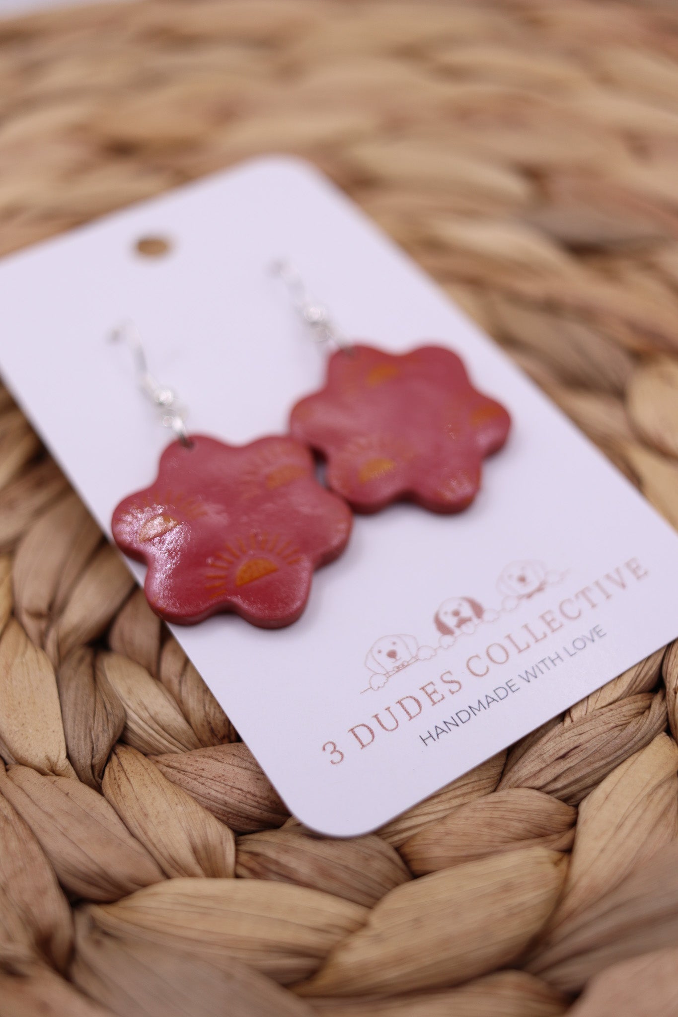 Sunset Flowers Dangle Earrings