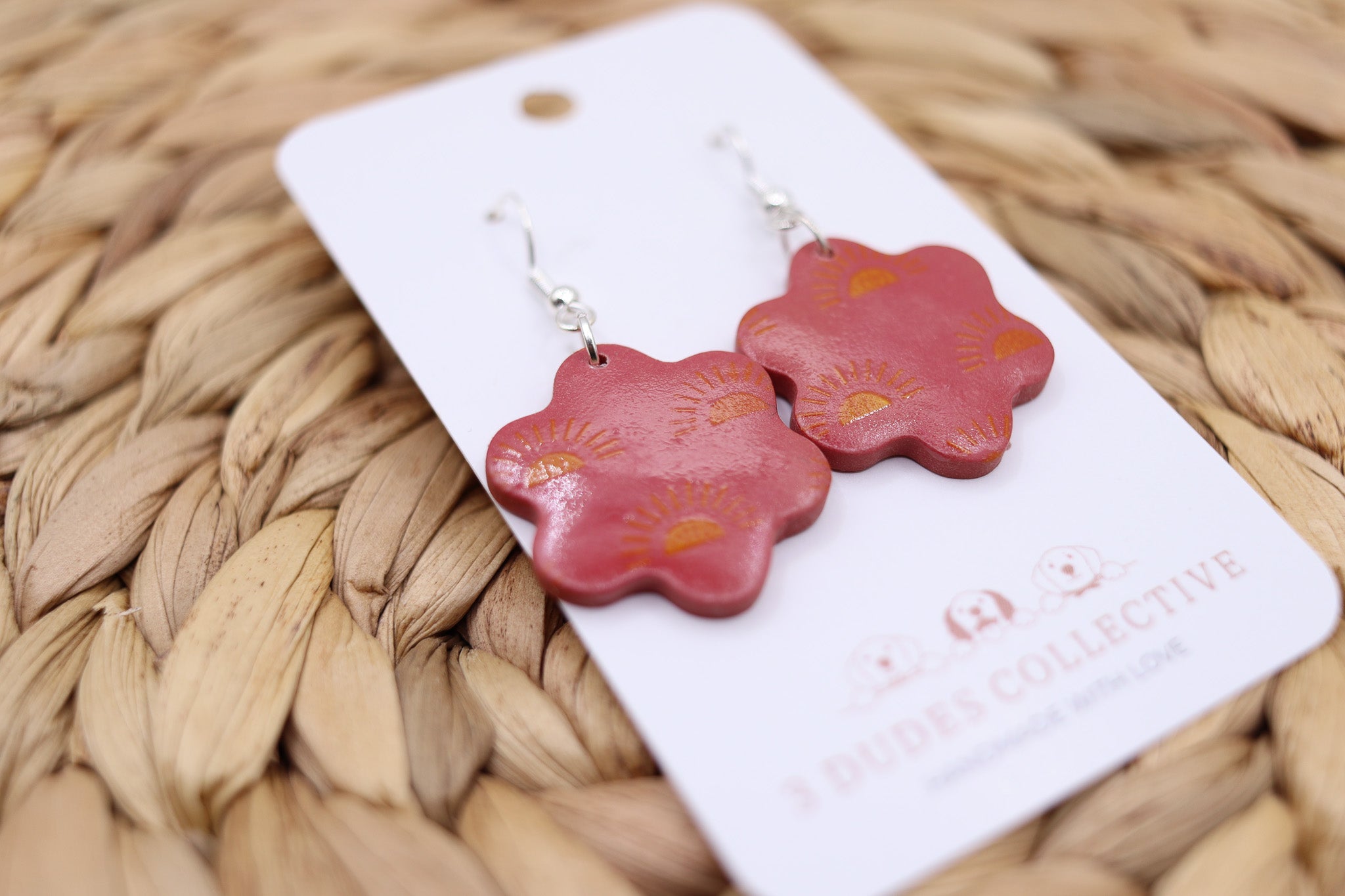 Sunset Flowers Dangle Earrings