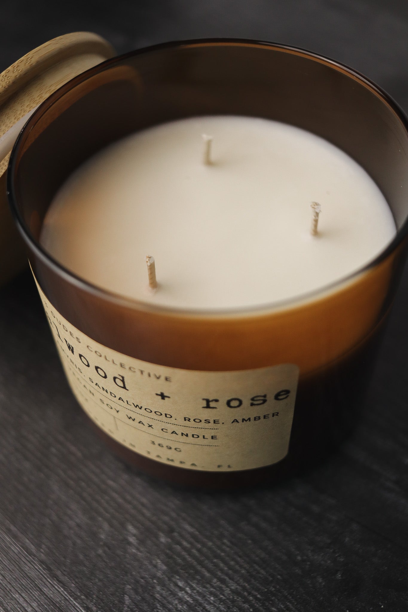 Classic Neutrals Collection - Sandalwood + Rose 3 Wick Candle