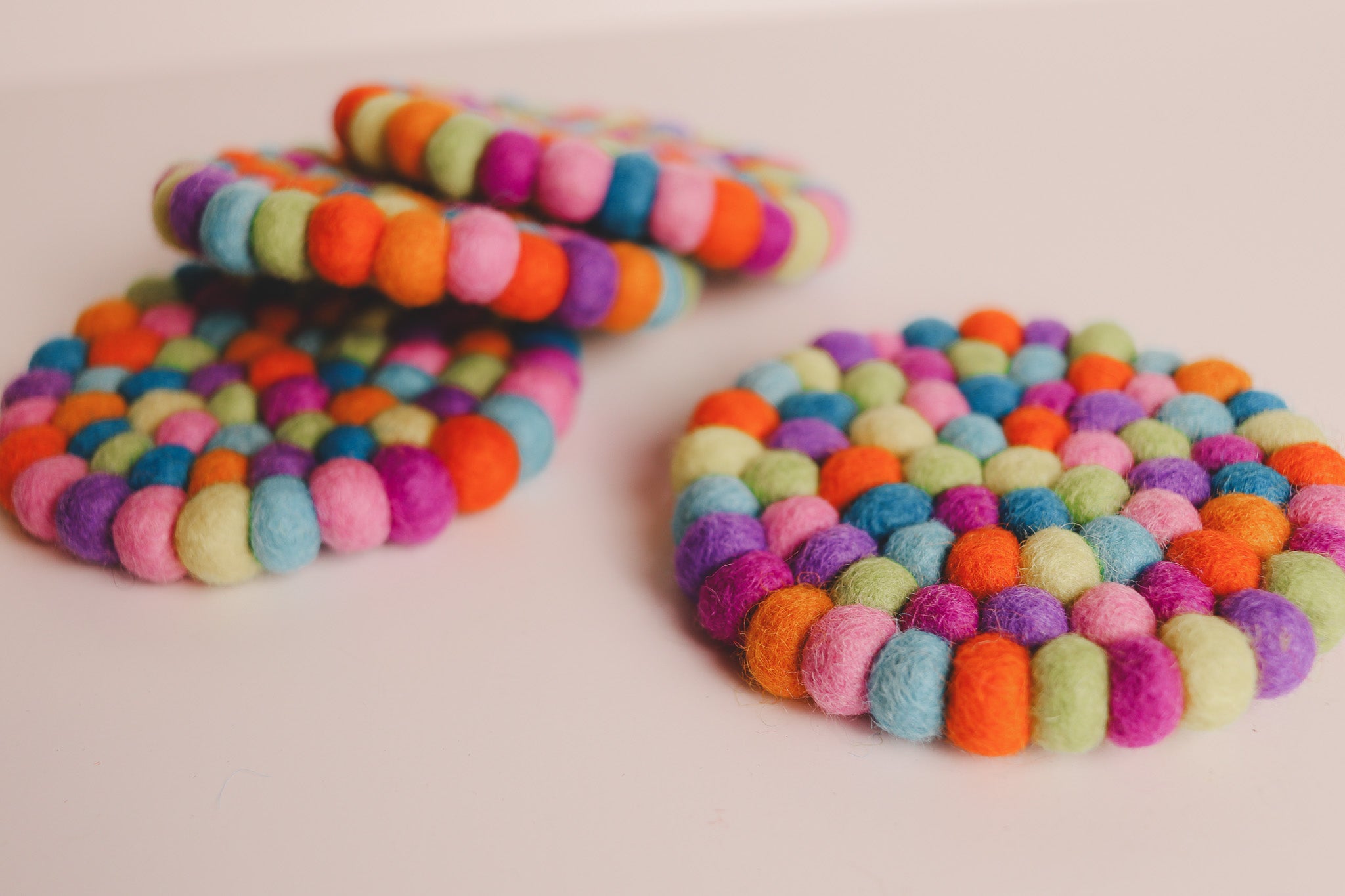 Eco-friendly Handmade Wool Coasters
