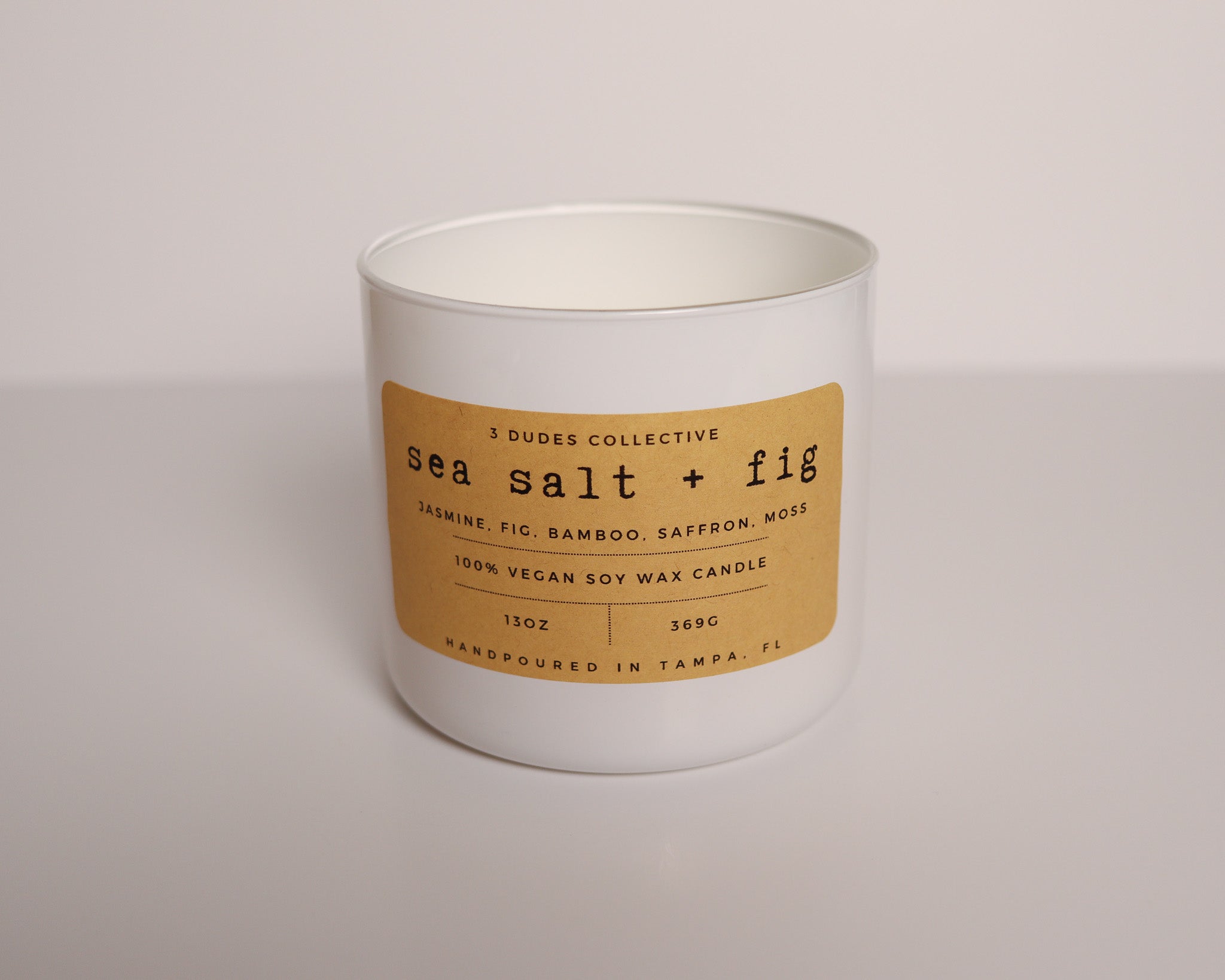 Classic Neutrals Collection: Sea Salt + Fig 3 Wick Candle