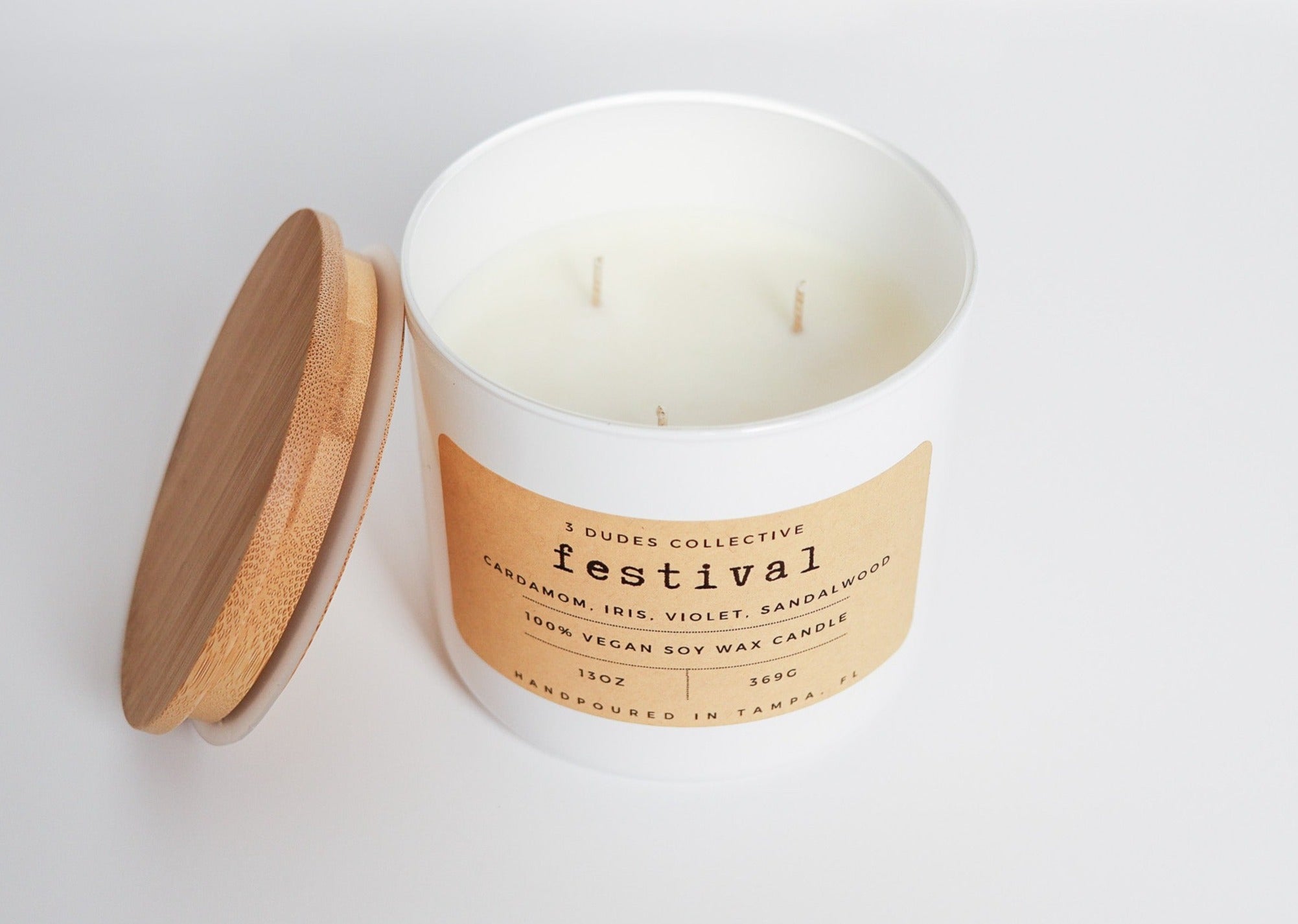 Classic Neutrals Collection: Festival 3 Wick Candle