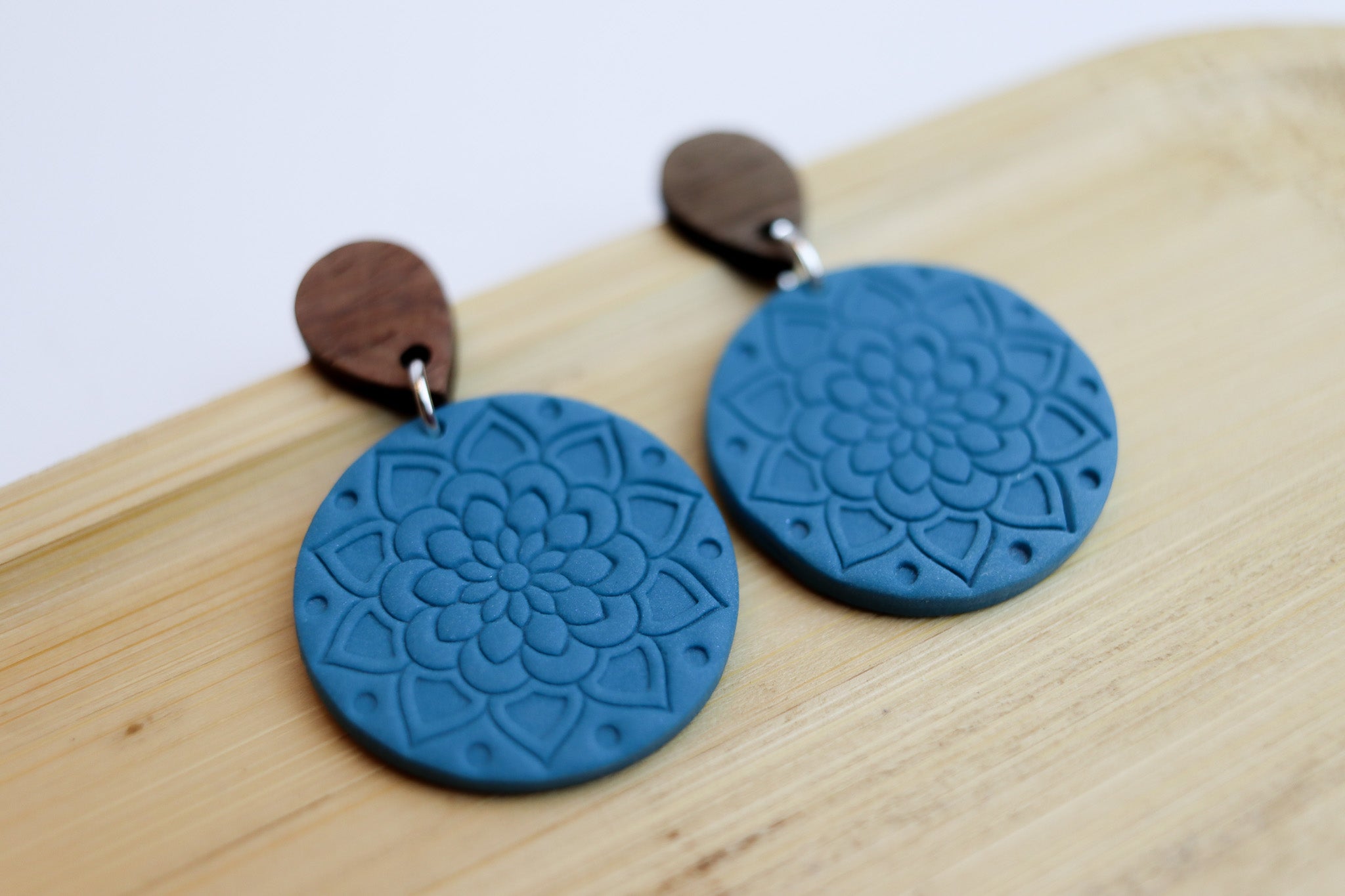 Mandala Wood Dangles