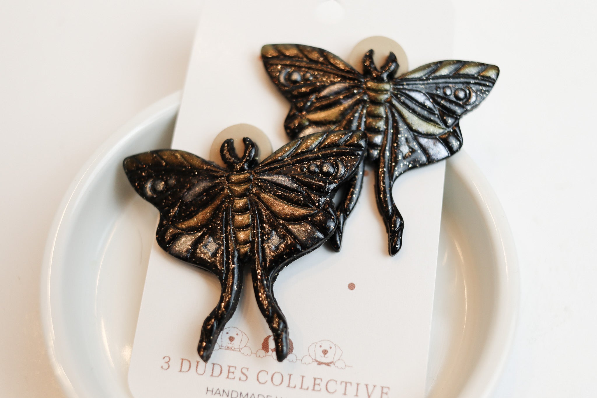 Luna Moth Earring (Black)