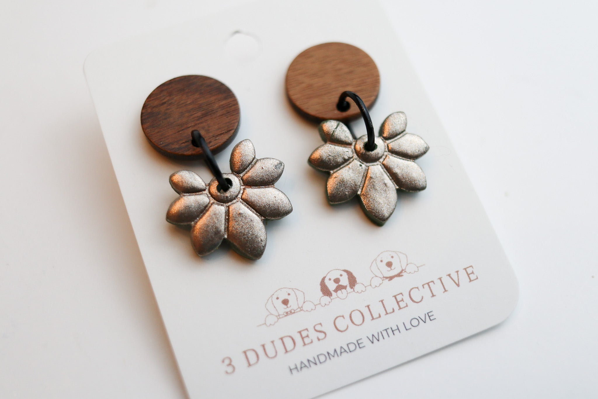 Vintage Flower Mini Dangle Earrings