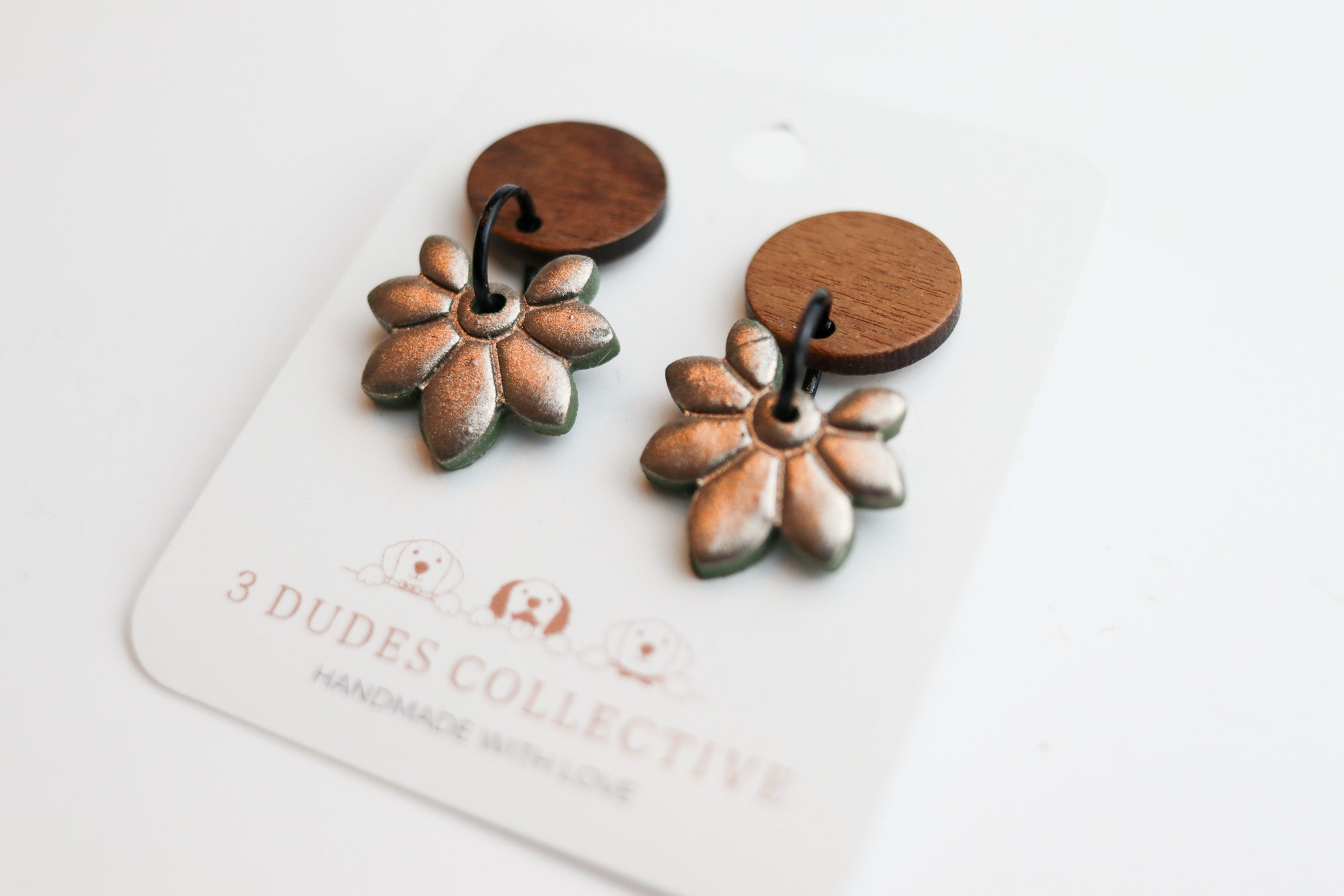 Vintage Flower Mini Dangle Earrings