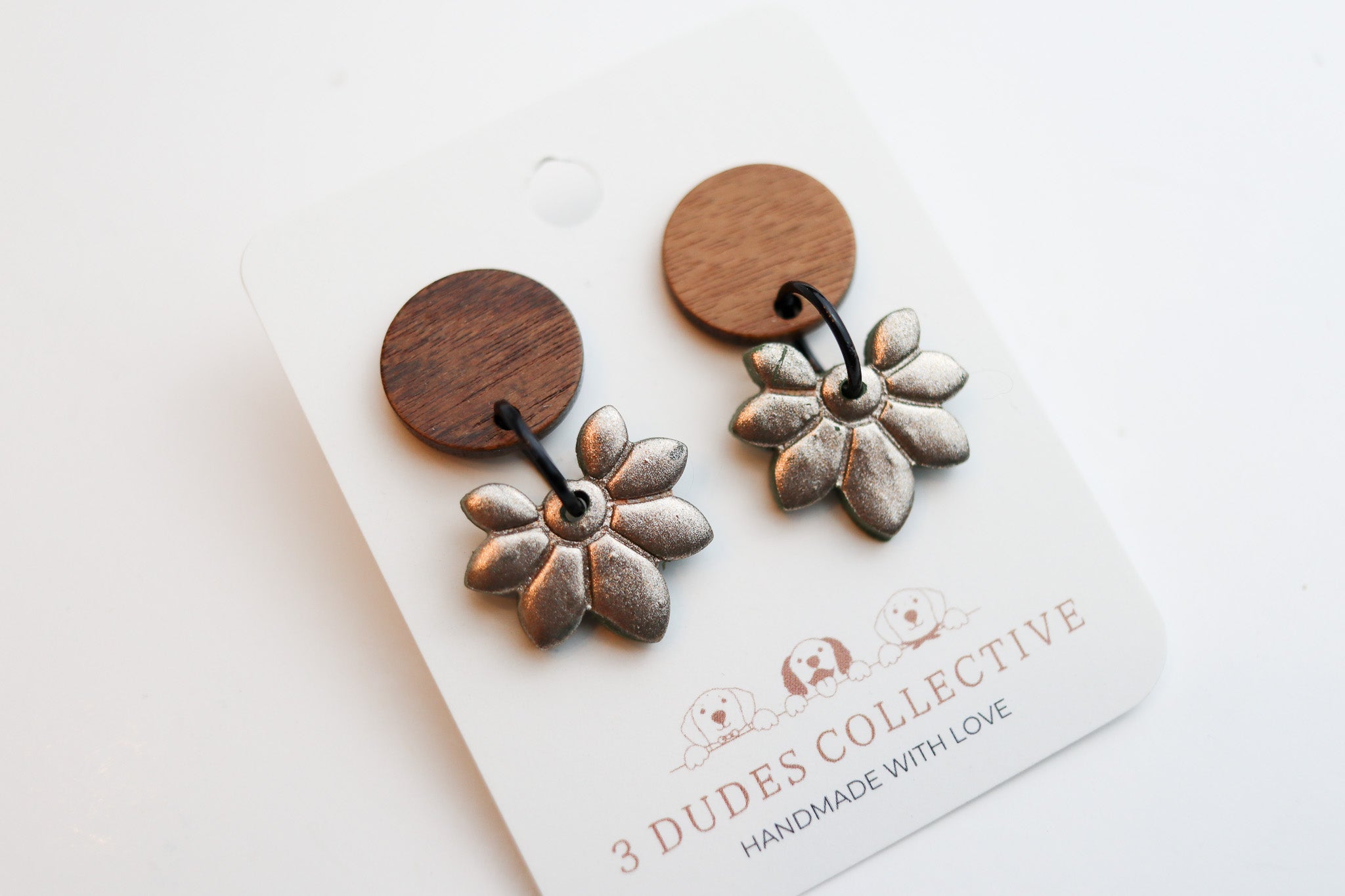 Vintage Flower Mini Dangle Earrings