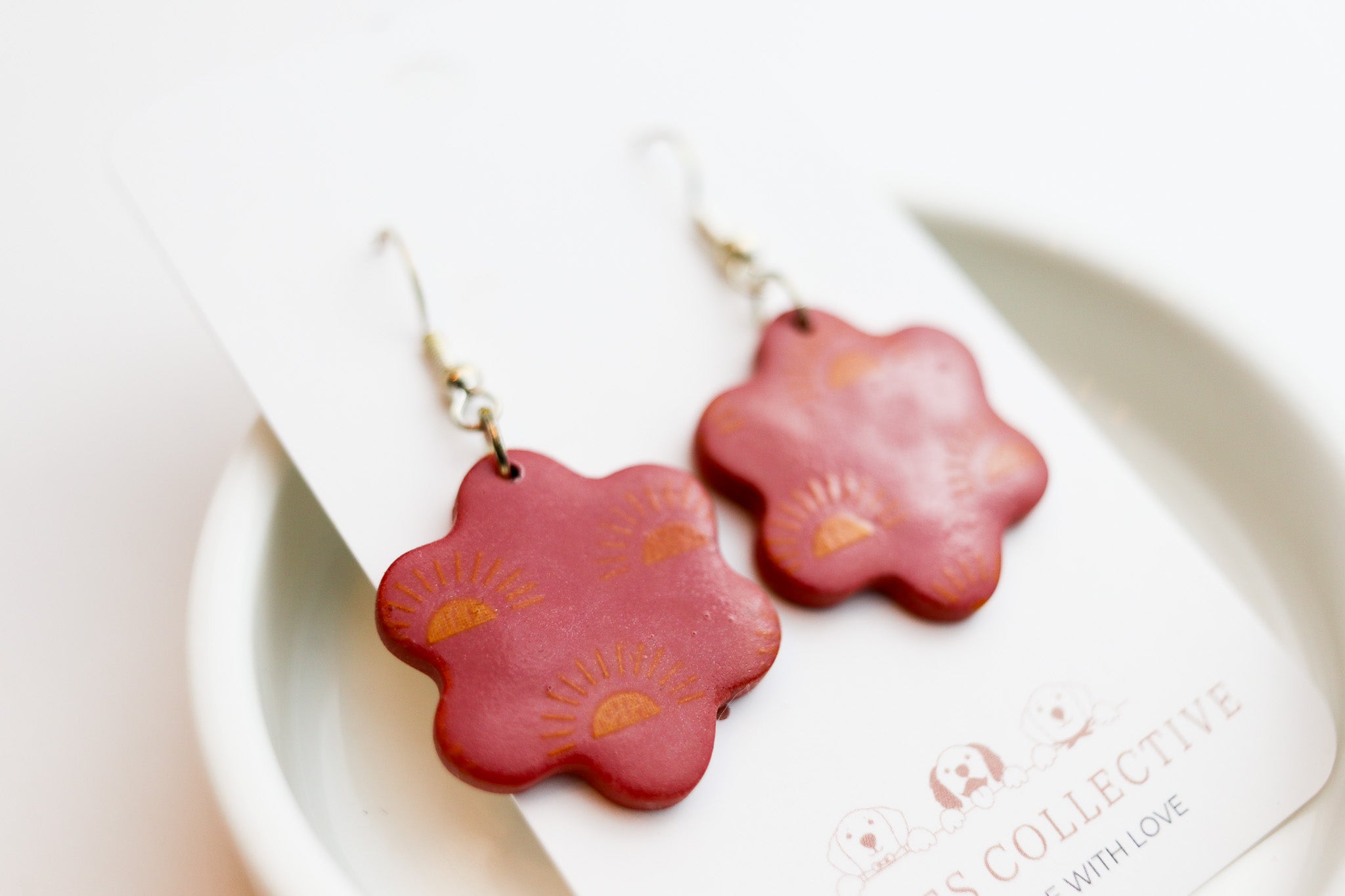 Sunset Flowers Dangle Earrings