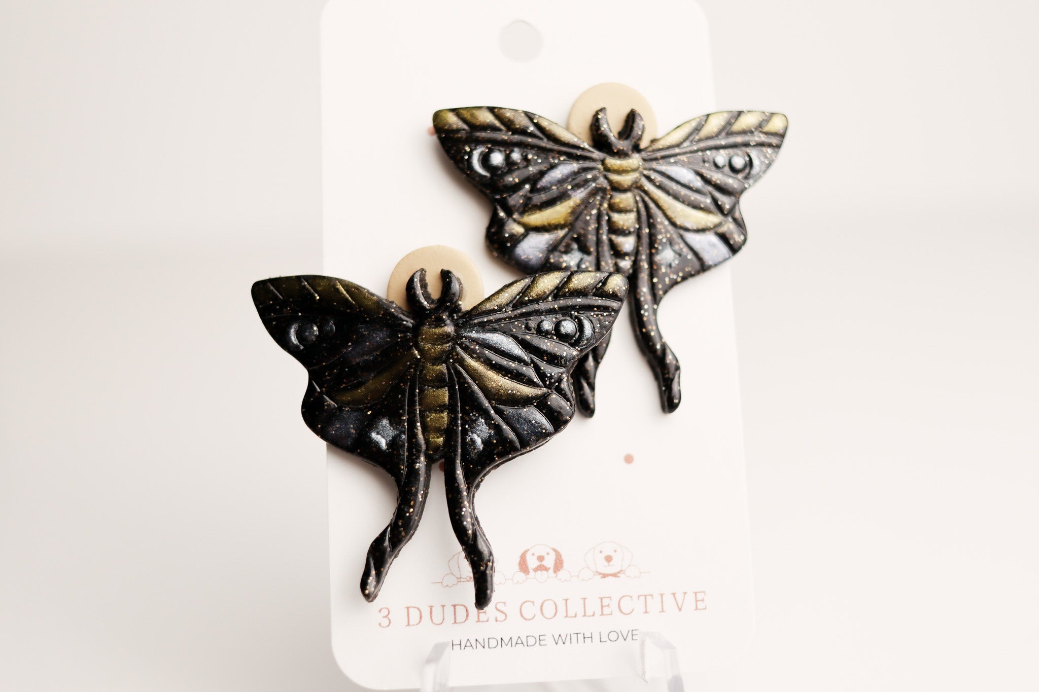 Luna Moth Earring (Black)