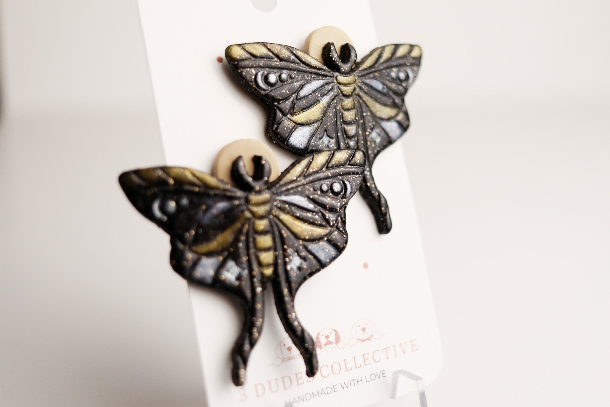 Luna Moth Earring (Black)