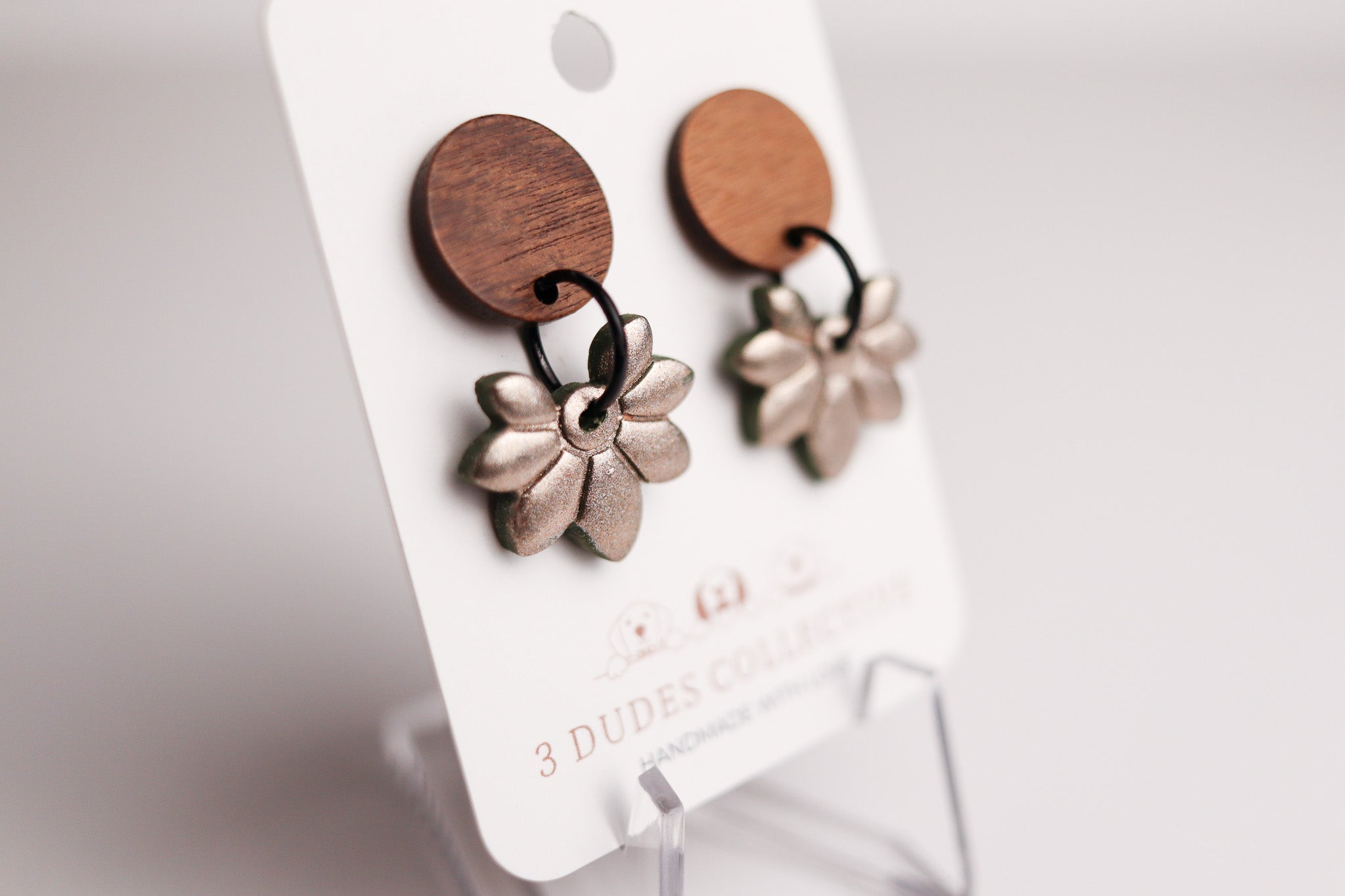 Vintage Flower Mini Dangle Earrings