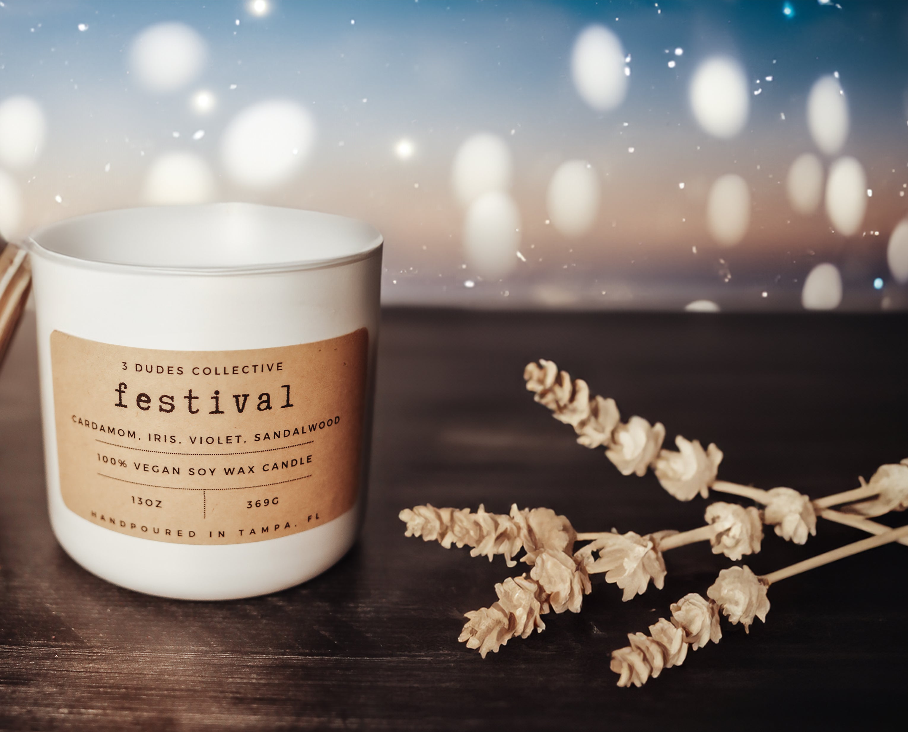 Classic Neutrals Collection: Festival 3 Wick Candle