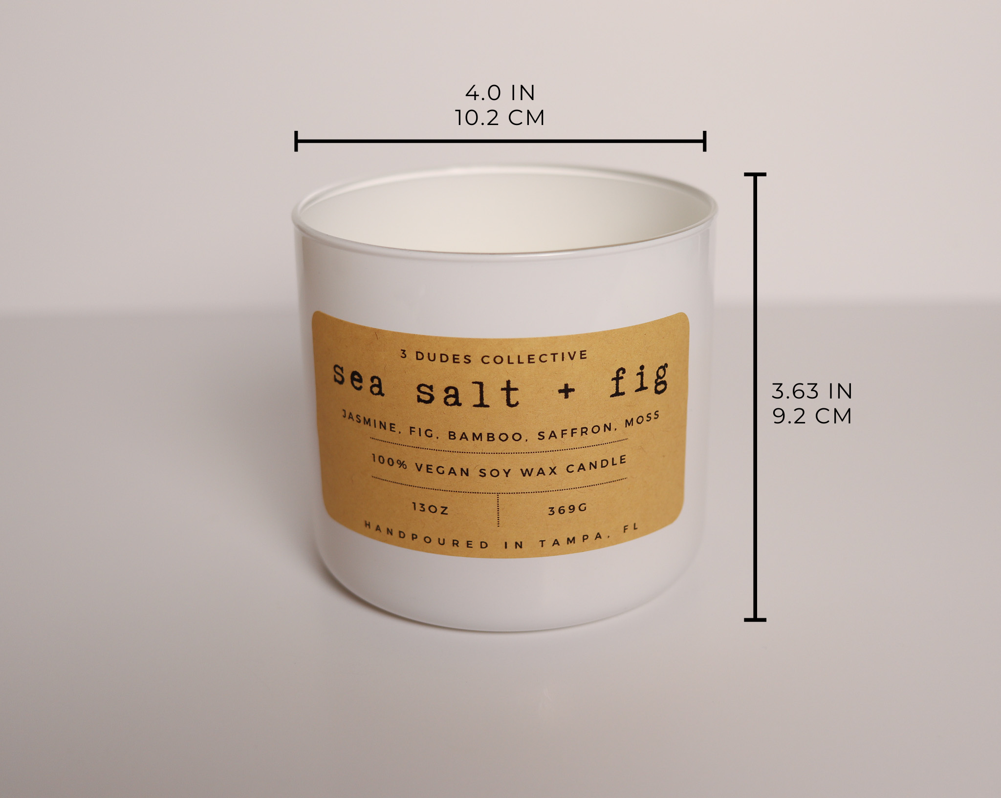 Classic Neutrals Collection: Sea Salt + Fig 3 Wick Candle