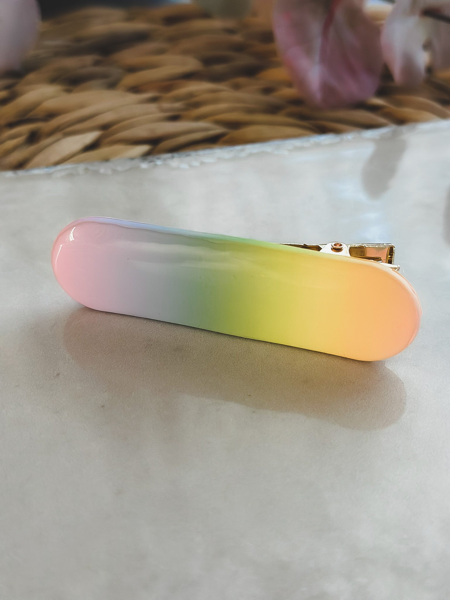 Ombre Rainbow Hair Clip